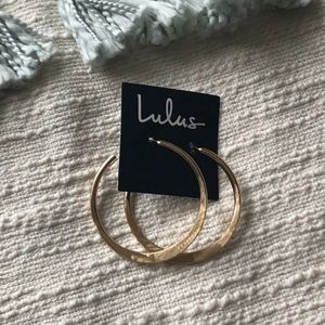 Brand new gold lulu hoops